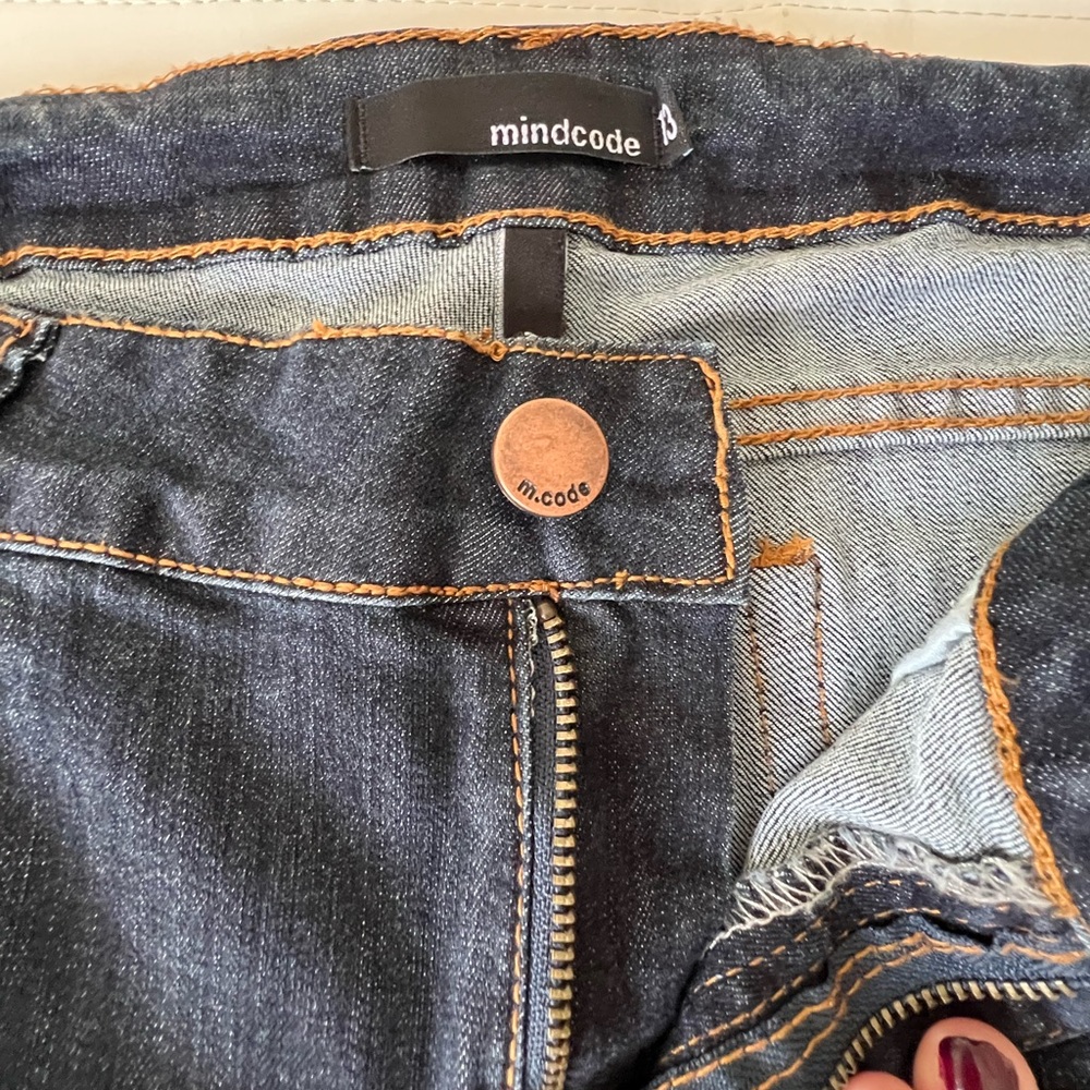 Mind Code Dark Blue Boot Cut Jeans - Picture 2 of 5